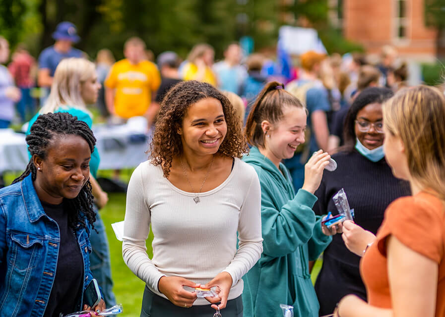 Students at an SNC day event