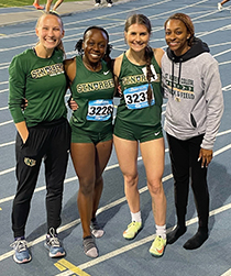 Maddie LeBrun ’22, Audrey Makpe ’22, Daijah Brown ’22 and Sydney Zima ’22